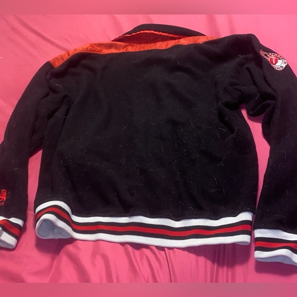 Vintage Rolling Stones Black & Red 1/4 Quarter Zip Up Pullover Sweater - Picture 2 of 7